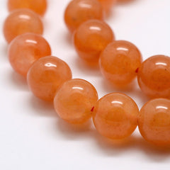 Red Aventurine Beads 6mm Round Grade A (Natural) 15-16" Strand