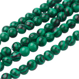 Malachite Beads 4-4.5mm Round (Synthetic) 15" Strand