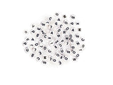 Alphabet Cube Beads 6mm Black/White Assorted 68/Pk