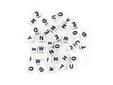 Alphabet Cube Beads 8mm Black/White Assorted 36/pk