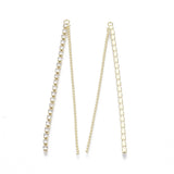 Rhinestone/Ball Chain Tassels, 2 Strand Gold 4/pk