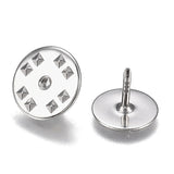 Nickel Pin Backs With Clutch 50/pk