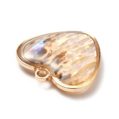Heart Enamel Charm 15x16mm 14kt Gold Plated 1/pk