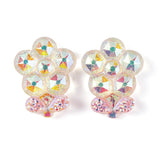 Resin Cabochons Flower Pearl Pink 4/pk