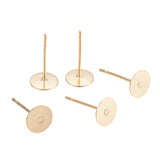 24kt Gold Plated Stainless Earring Studs with 8mm Pad 100/pk