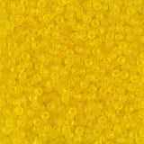 11/0 Miyuki Seed Beads #0136F Tr Matte Yellow 22g
