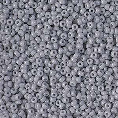 11/0 Miyuki Seed Beads #0498 Opaque Cement Grey 22g