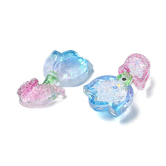 Resin Cabochon Tulip Blue 4/pk