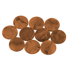 Resin Cabochons Round 18mm Matte Marble Dark Amber 10/pk
