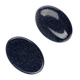 Gemstone Cabs, Oval 13x18mm Goldstone Blue (Synthetic/Dyed) 2/pk