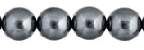 Czech Glass Pearls 8mm Gunmetal 22/Strand