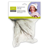 Pom Pom Faux Fur 5" White/Black Tip