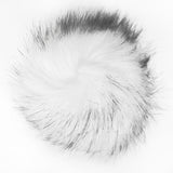 Pom Pom Faux Fur 5" White/Black Tip
