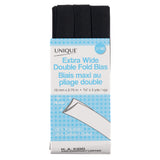 Extra Wide Double Fold Bias Tape Black 3yds