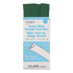 Extra Wide Double Fold Bias Tape Kelly Green 3yds