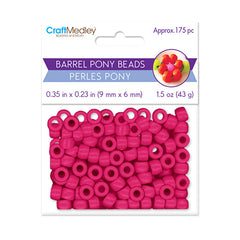 Crow/Pony Beads Opaque Dark Pink 175/pk