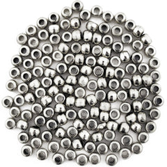 Crow/Pony Beads Metallic Silver 150/pk