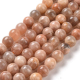Moonstone & Sunstone Beads 10mm Round (Natural) 15-16" Strand