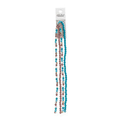 Crystal Lane Bicone 4mm Purple/Blue Mix 4 Strands 7in