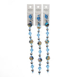 Crystal Lane Holiday Blue Snowflake 7" Strand
