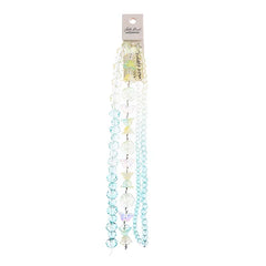 Crystal Lane Tulips, Roses, Butterflies & Rondelles Ombre Teal 7in