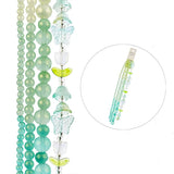 Crystal Lane Tulips, Butterflies, Rounds Green Stardust 7in