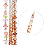 Crystal Lane Tulips, Butterflies & Rondelles Brown Mix 7in