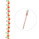 Crystal Lane Pears & Leaves Red 7in