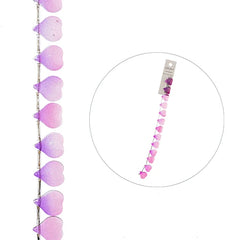 Crystal Lane Petals 12x14mm Purple & Pink Heart 7in