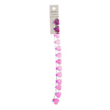 Crystal Lane Petals 12x14mm Purple & Pink Heart 7in
