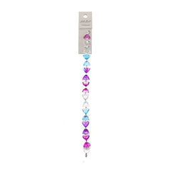 Crystal Lane Lotus 10mm Purple & Blue Mix 7in