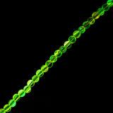 Crystal Lane Glow in the Dark 6mm Round Beads Orange AB 7" Strand