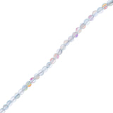 Crystal Lane Glow in the Dark 6mm Round Beads Light Blue AB 7" Strand