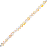 Crystal Lane Glow in the Dark 8mm Round Beads Orange AB 7" Strand