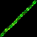 Crystal Lane Glow in the Dark 8mm Round Beads Yellow AB 7" Strand