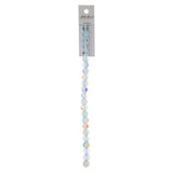 Crystal Lane Glow in the Dark 8mm Round Beads Light Blue AB 7" Strand