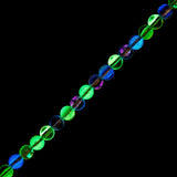 Crystal Lane Glow in the Dark 8mm Round Beads Purple AB 7" Strand