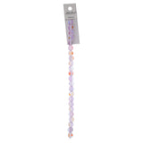 Crystal Lane Glow in the Dark 8mm Round Beads Purple AB 7" Strand
