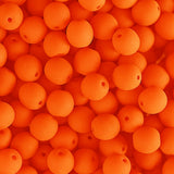 Czech Glass Beads 8mm Round Velvet Neon Orange 23/Strand