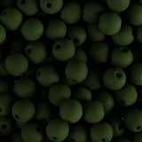 Czech Glass Beads 8mm Round Velvet Dark Green 23/Strand