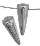 Czech Glass Spike Beads 7x17mm Black Chrome Fullcoat 25/strand