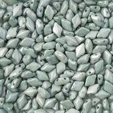 Matubo Czech Gemduo Beads Chalk Green Luster 13g