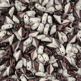 Matubo Czech Gemduo Beads Polychrome Plum Cream 13g