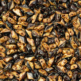 Matubo Czech Gemduo Beads Black/White Travertine Dark 13g