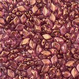 Matubo Czech Gemduo Beads Crystal Halo Persian Pink 13g