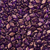 Matubo Czech Gemduo Beads Crystal Halo Magenta 13g