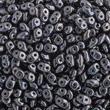 Matubo Czech Superduo Beads Jet Hematite 22g