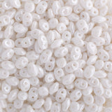Matubo Czech Superduo Beads Chalk White Luster 22g