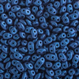 Matubo Czech Superduo Beads Metallic Suede Blue 22g