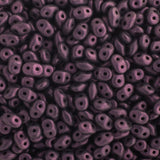 Matubo Czech Superduo Beads Jet Metallic Suede Dark Plum 22g